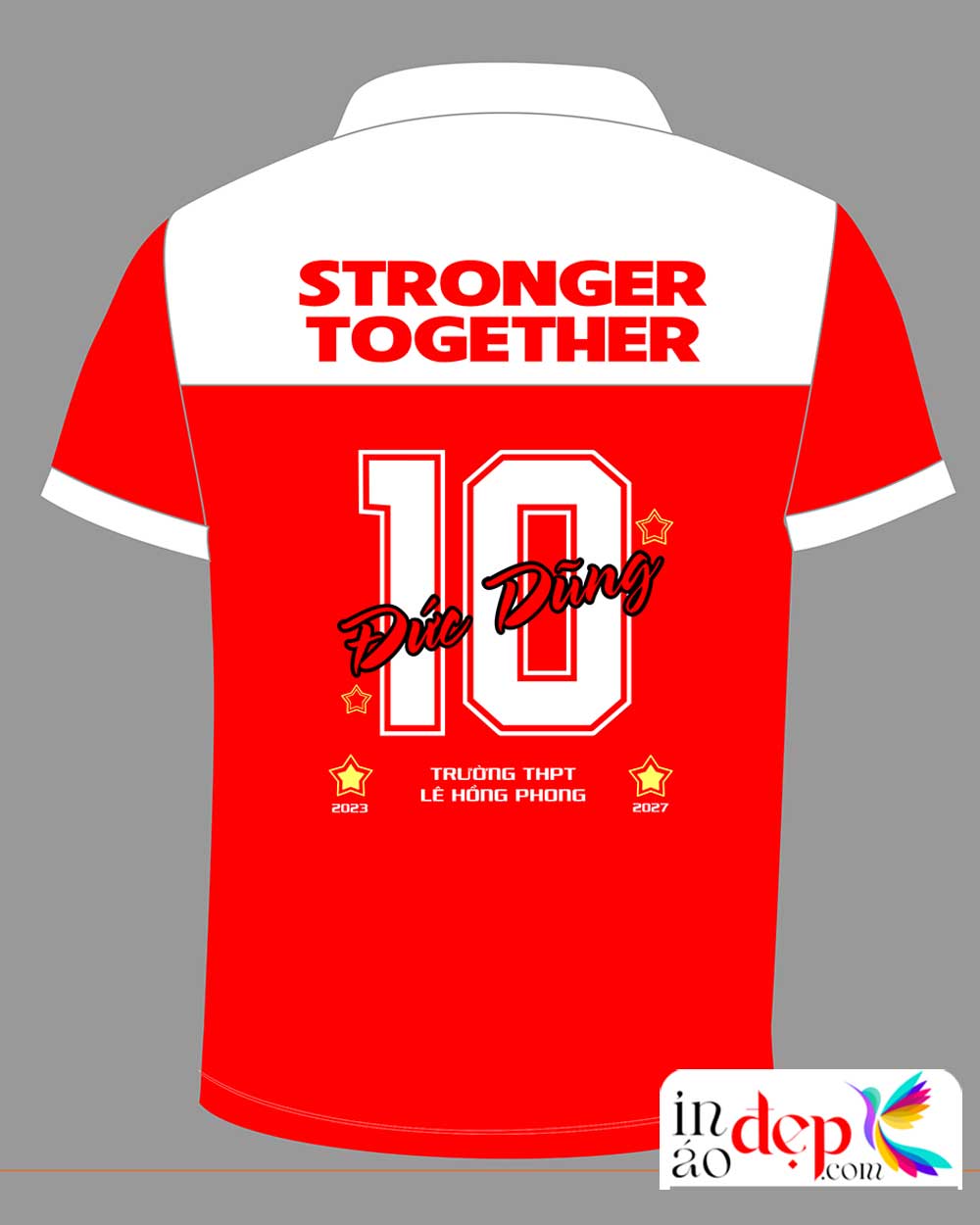 In áo Lớp A6 Trường THPT Lê Hồng Phong 2023-2027 - Số 10 Đức Dũng