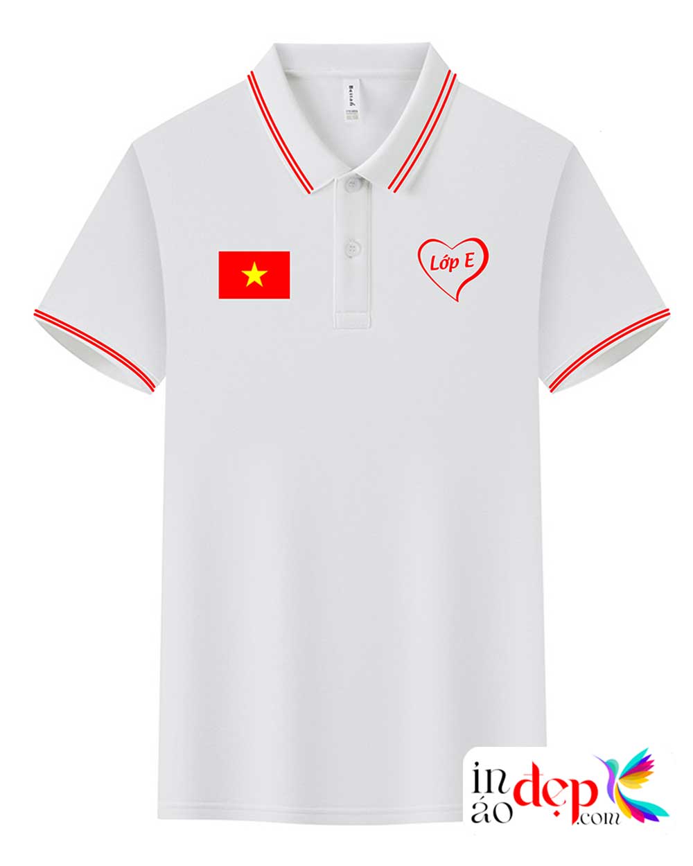 In áo Lớp E Trường PTTH Cẩm Bình niên khóa 1985-1988