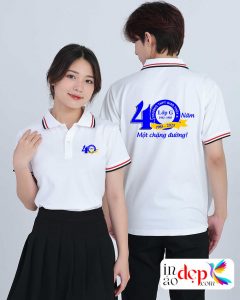 In áo Lớp G Trường THPT Giao Thủy A - 40 năm Một chặng đường màu trắng