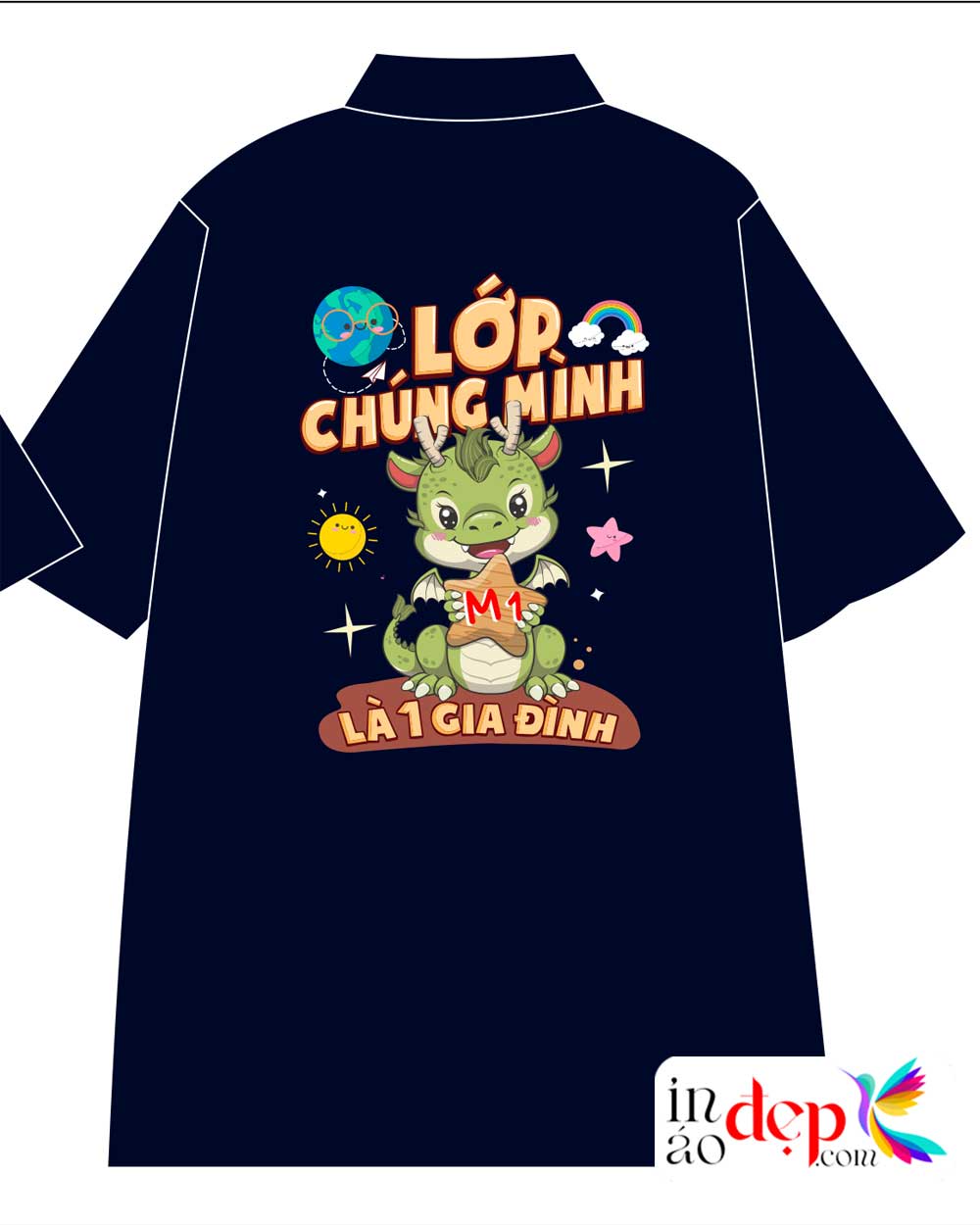 In áo Lớp M1 niên khóa 2023-2027 màu tím than