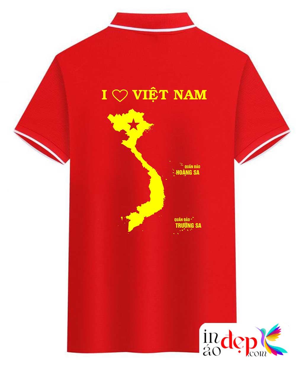 In áo cờ đỏ sao vàng I Love Việt Nam