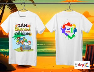 In áo đi biển Làm nhiệt tình Quẩy hết mình We are 1