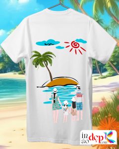 In áo gia đình đi biển