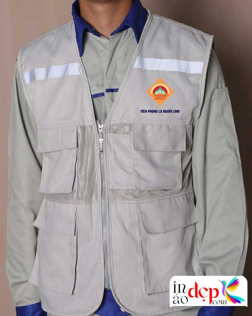 In áo gile Tổng Công ty Thái Sơn BQP CN Hà Nội
