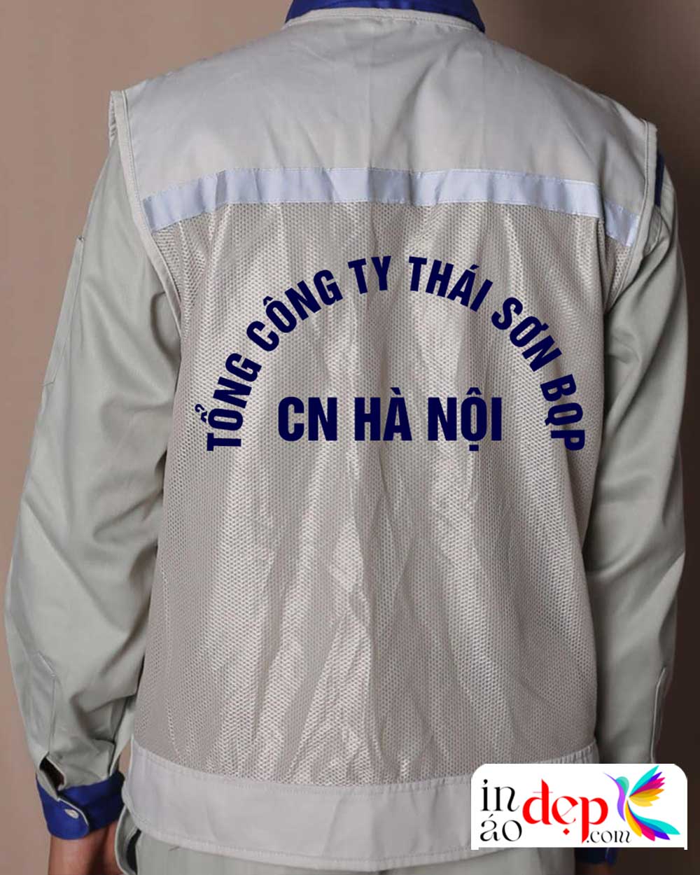 In áo gile Tổng Công ty Thái Sơn BQP CN Hà Nội