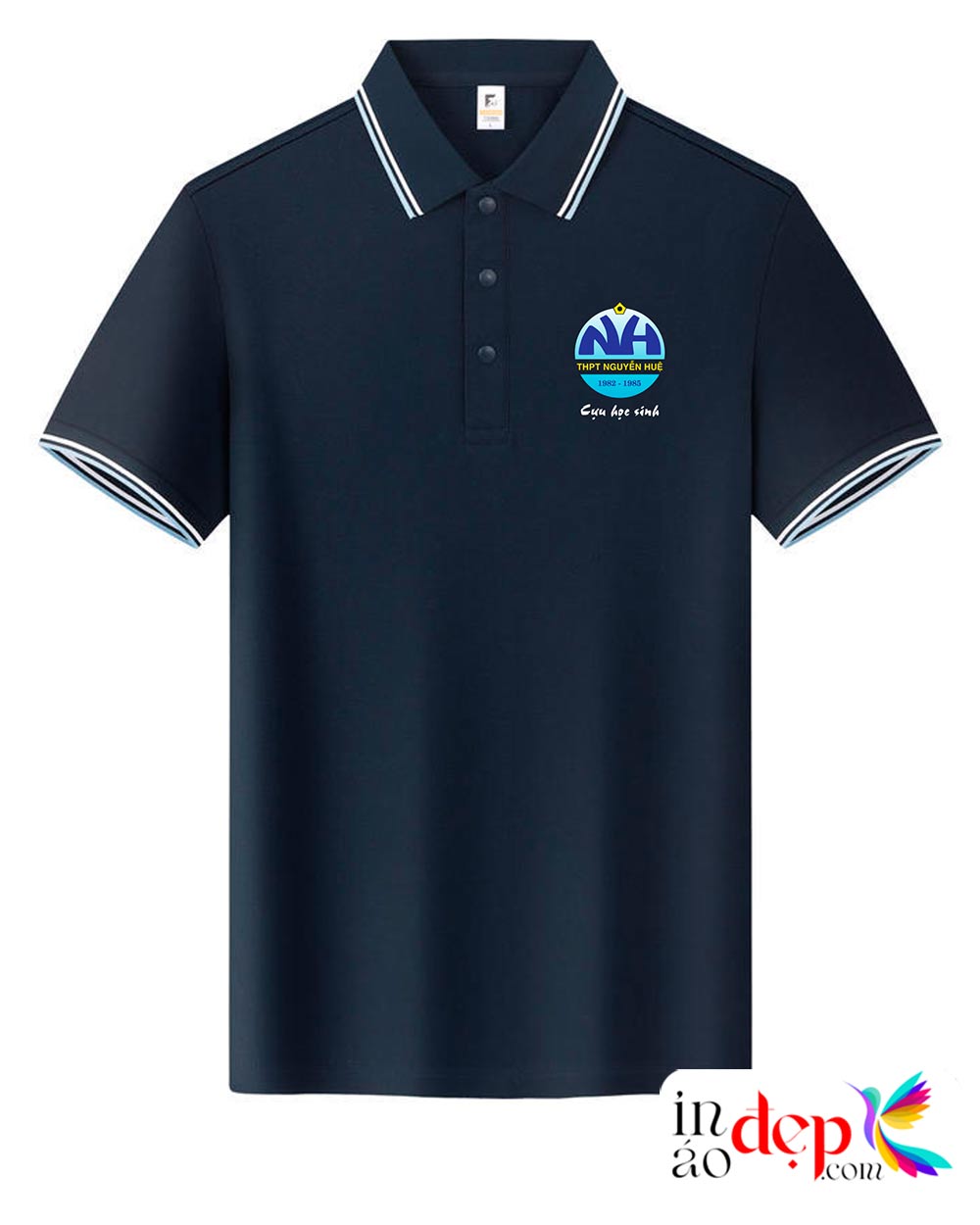 In áo phông Cựu học sinh Trường THPT Nguyễn Huệ niên khóa 1982-1985