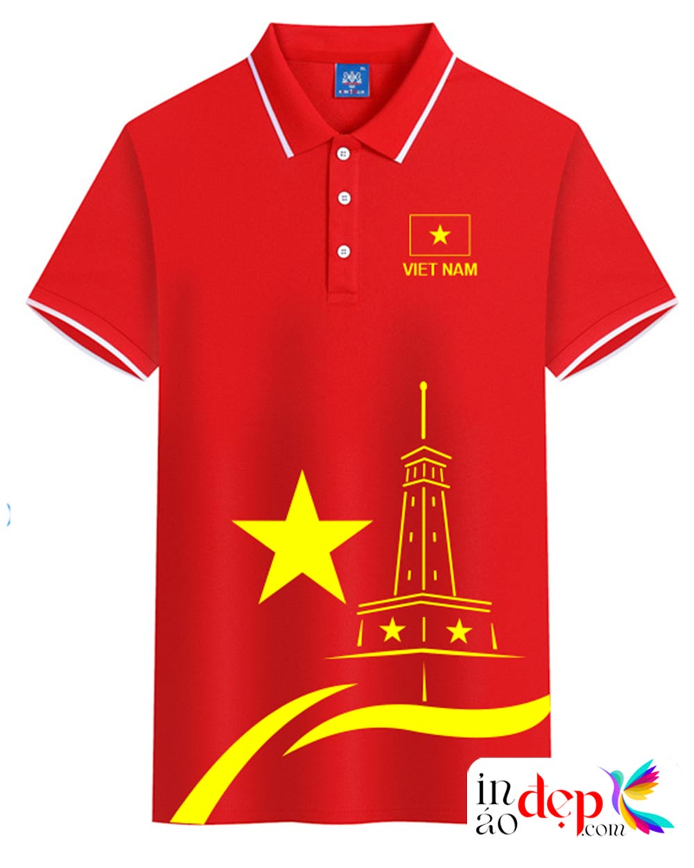 In áo phông Kết nối tri thức với cuộc sống cùng hình cột cờ Viet Nam