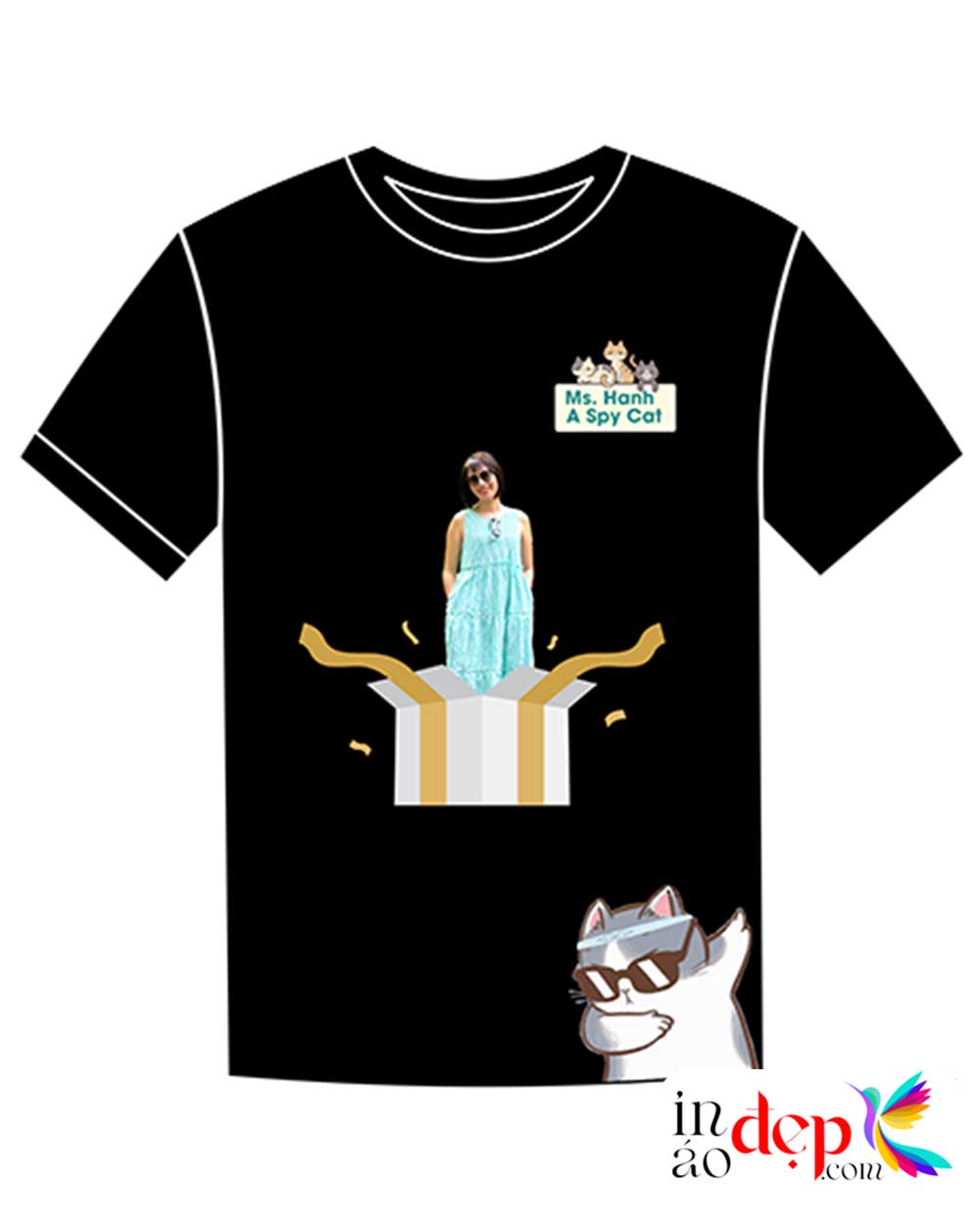 In áo phông Ms.Hanh A Spy Cat