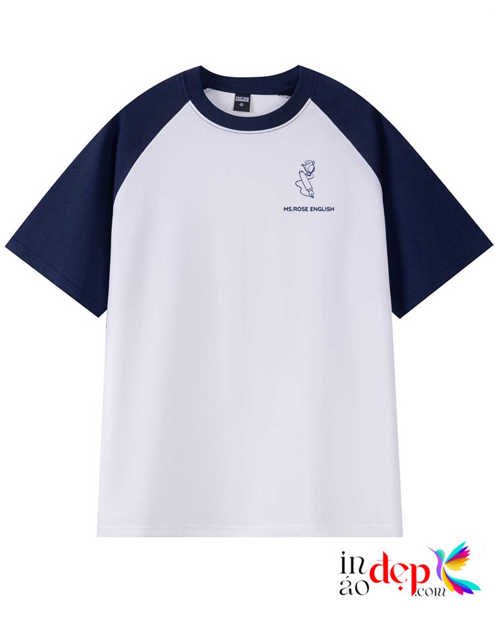 In áo phông Trung tâm Tiếng anh Cô Hồng Huệ Ms.Rose English