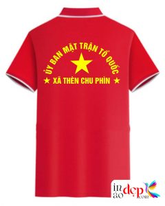 In áo phông Ủy ban Mặt trận Tổ Quốc Xã Thèn Chu Phìn