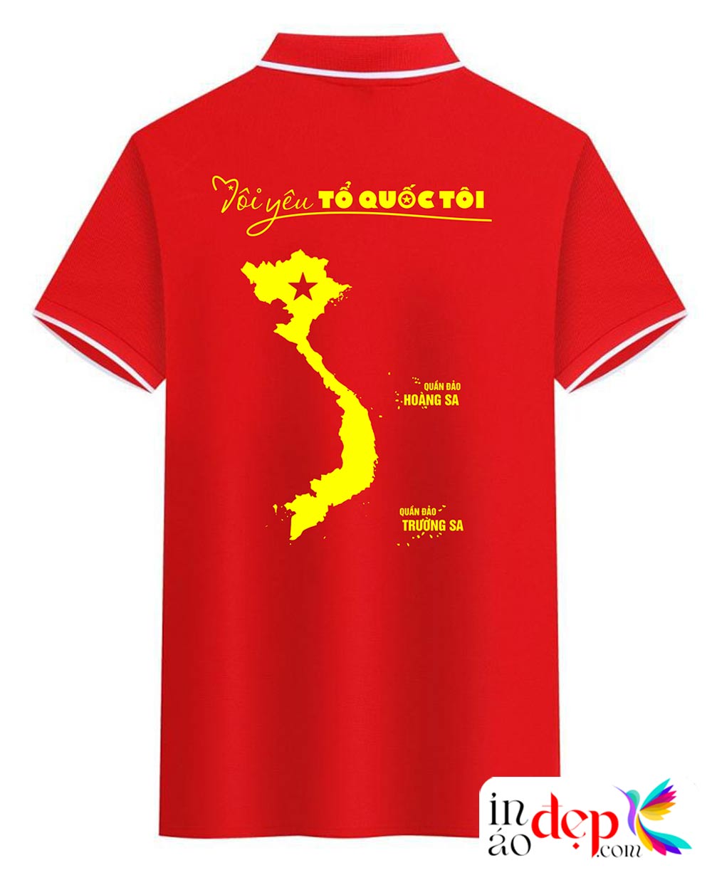 In áo phông cờ đỏ Tôi yêu Tổ quốc tôi - Bảo Ngọc