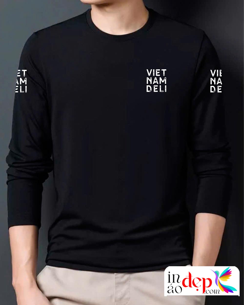 In áo phông dài tay Viet Nam Deli