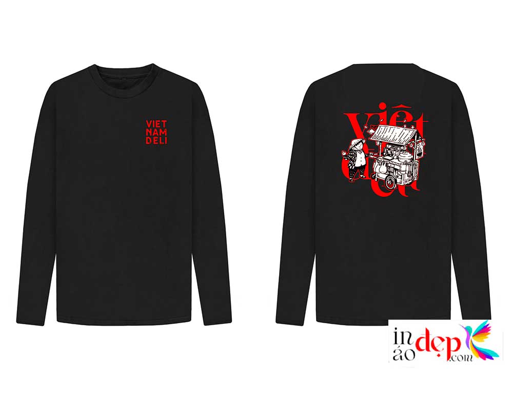 In áo phông dài tay Việt Nam Deli