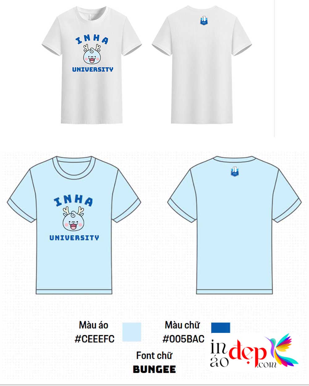 In áo phông đồng phục INHA University