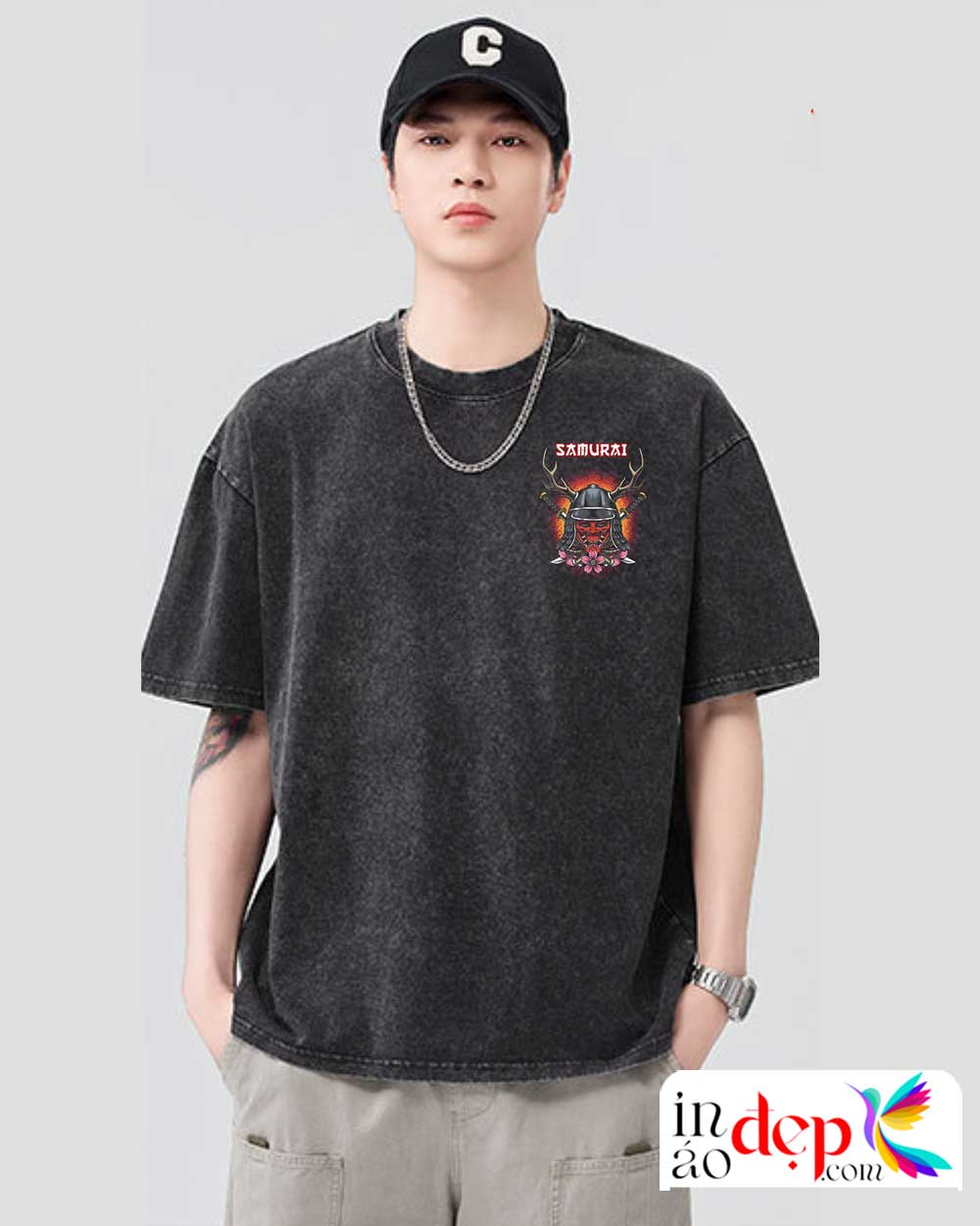 In áo phông đồng phục Samurai