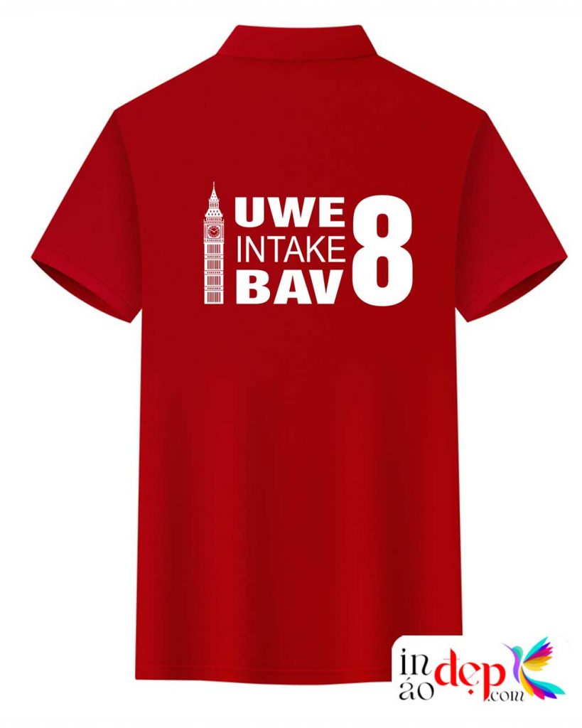 In áo phông đồng phục UWE Intake BAV 8