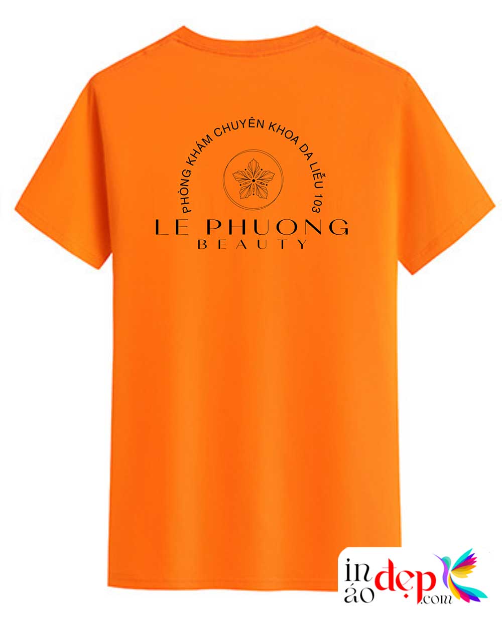 In áo phông màu cam Le Phuong Beauty
