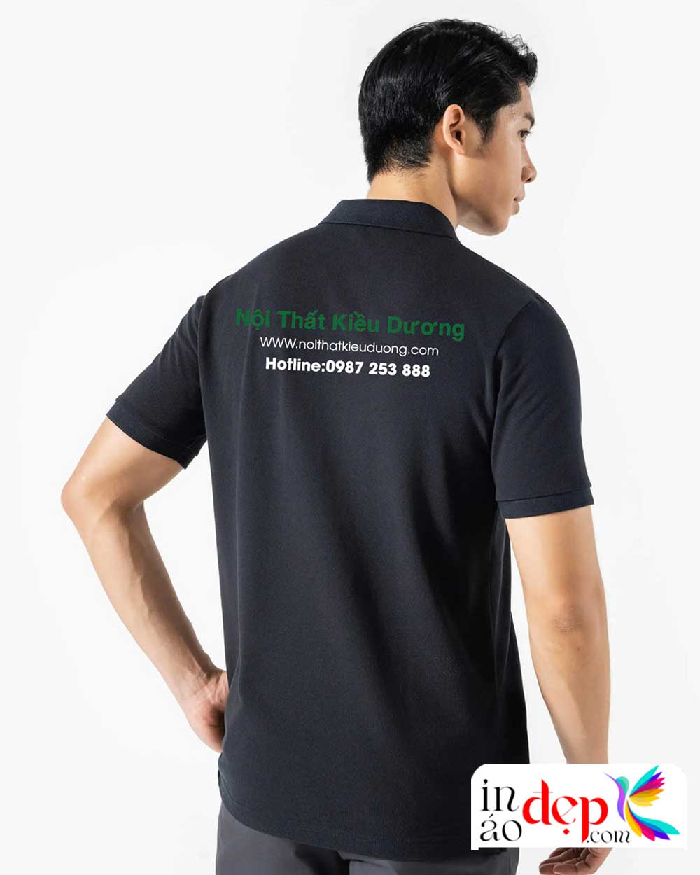 In áo phông màu đen Nội thất Kiều Dương