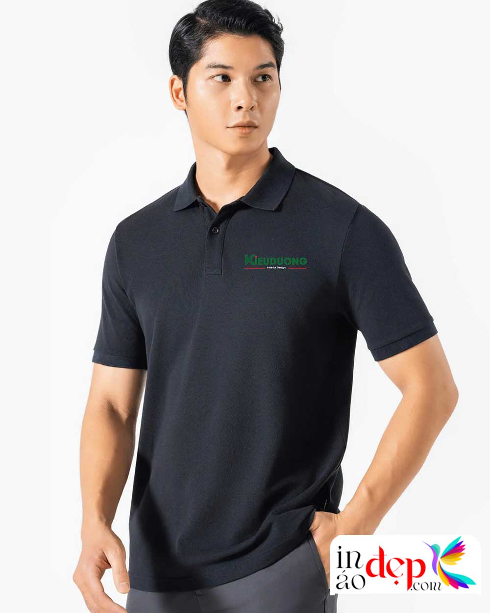 In áo phông màu đen Nội thất Kiều Dương