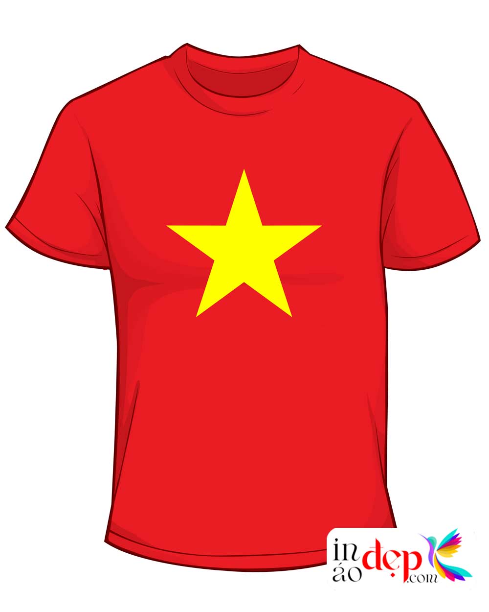 In áo phông màu đỏ CLB dưỡng sinh Chiềng Ngần