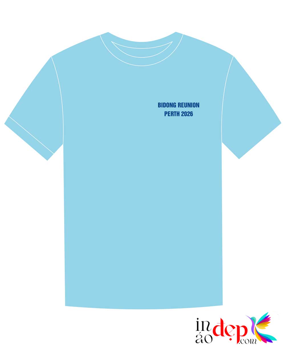 In áo phông màu xanh da trời Pulau Bidong Reunion Perth 2026