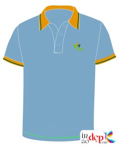 In áo phông màu xanh lam nhạt Công ty EHC