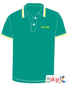 In áo phông màu xanh ngọc đậm Vựa trái cây Việt Phát