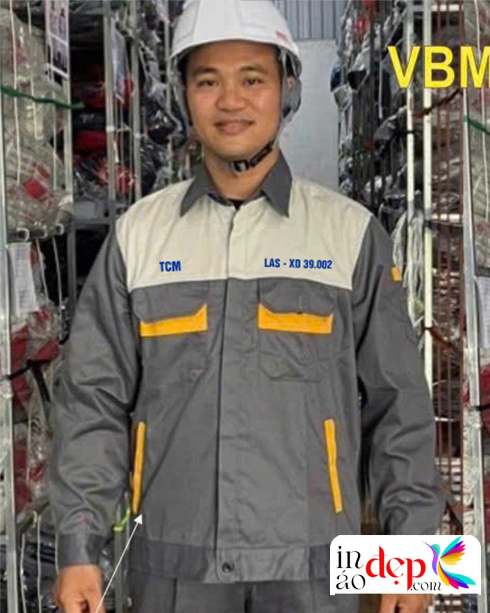 In đồng phục bảo hộ Công ty CP tư vấn đầu tư xây dựng TCM