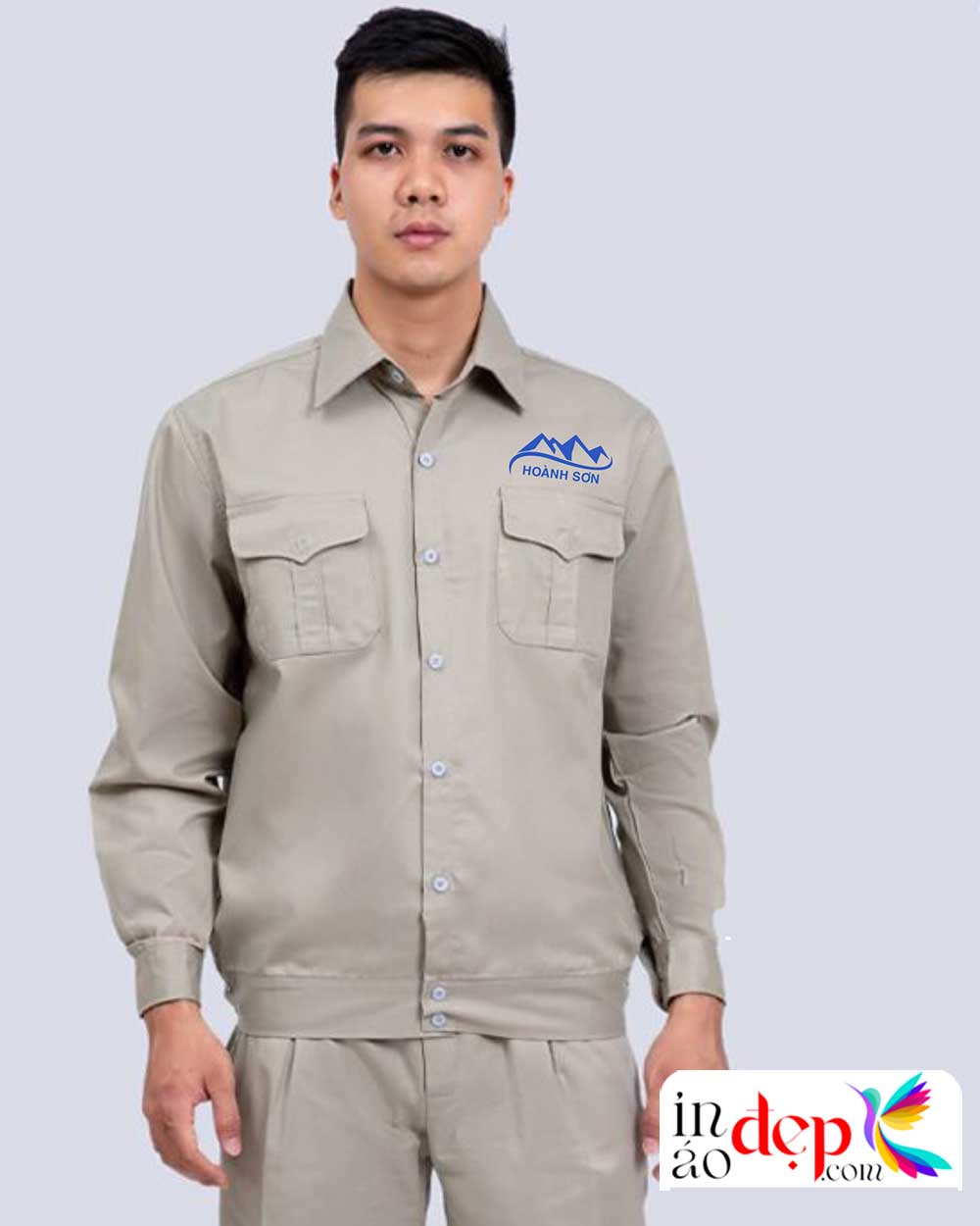 In đồng phục bảo hộ Công ty TNHH dịch vụ thương mại Hoành Sơn