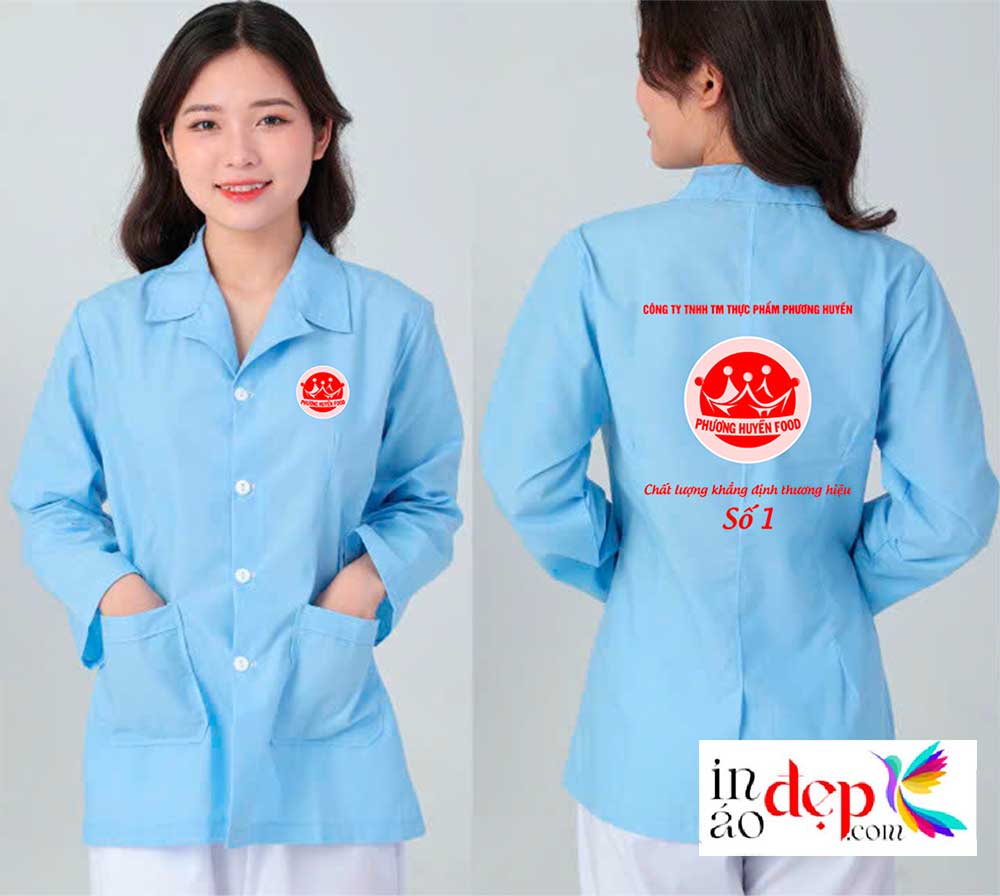 In đồng phục công nhân Công ty TNHH TM Thực phẩm Phương Huyền