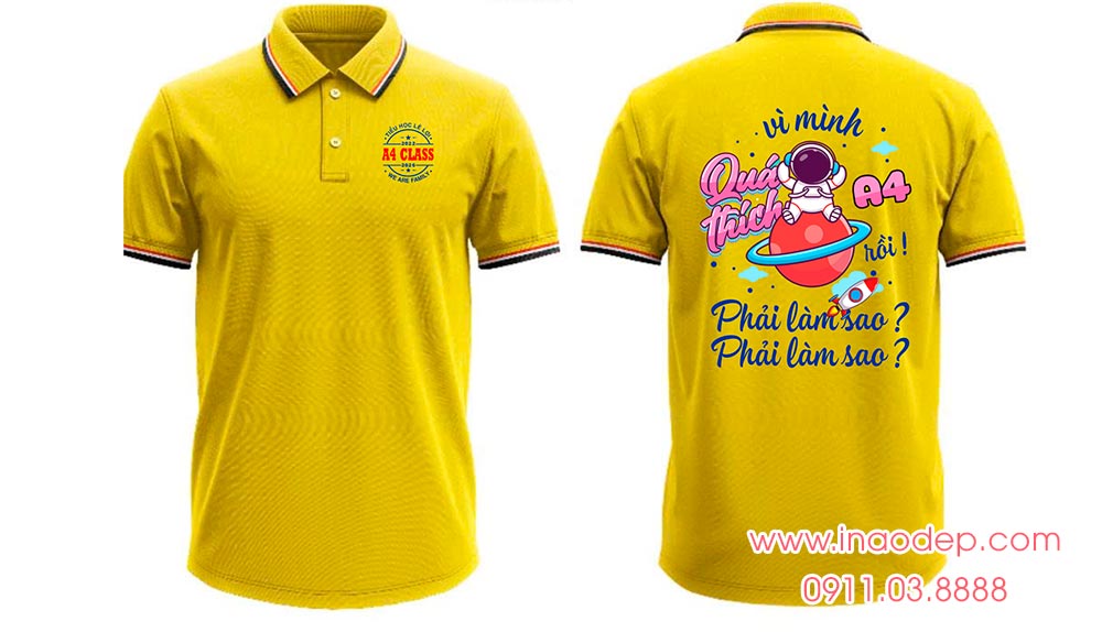 In áo Lớp A4 Trường Tiểu học Lê Lợi 2022-2026 - We are family