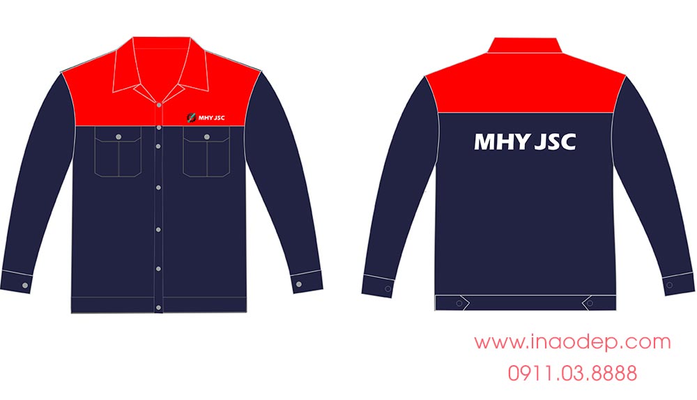 In áo bảo hộ đồng phục Công ty MHY JSC
