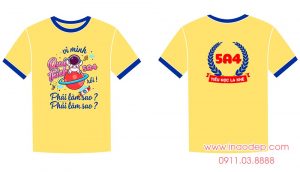 In áo cổ tròn Lớp 5A4 Class Tiểu học La Khê - We are family
