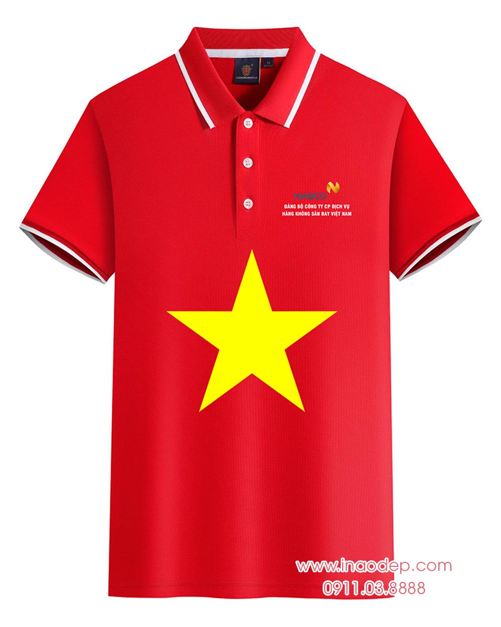 In áo phông Đảng bộ Công ty CP Dịch vụ Hàng không sân bay Việt Nam NASCO